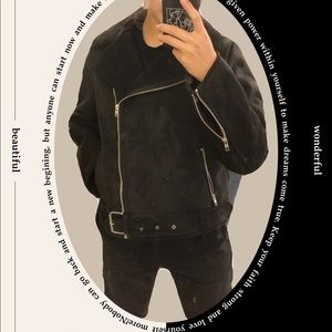 Faux Fur Moto Jacket